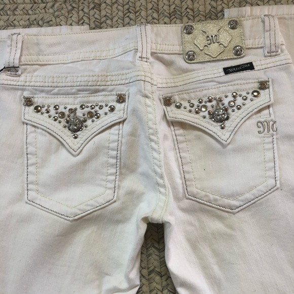 Miss Me White Stretch Bootcut Jeans - Picture 7 of 7